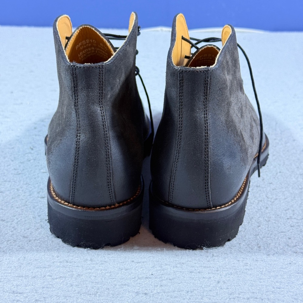 Paul Fredrick Men Grey Leather Chukka Boots Vibram Sole Made in Italy PFS210 8.5 - Picture 6 of 10